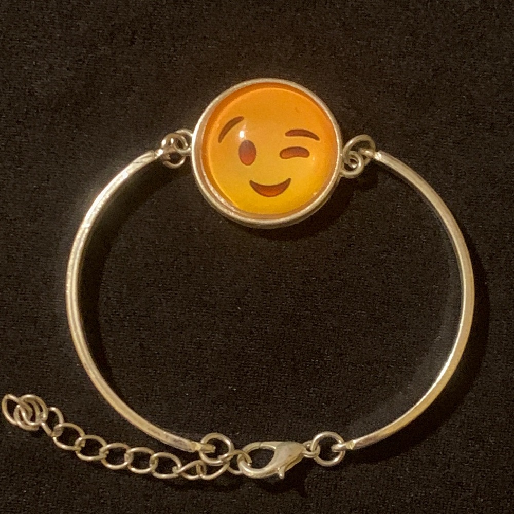 Wink Emoji Adjustable Bracelet